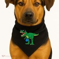 Frisbees Dino Cute T Rex Dinosaur Disc Golf Gift USA-Made Doggie Bandana thumb 1