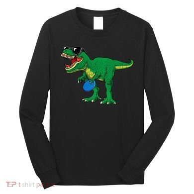 Frisbees Dino Cute T Rex Dinosaur Disc Golf Gift Long Sleeve Shirt