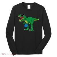 Frisbees Dino Cute T Rex Dinosaur Disc Golf Gift Long Sleeve Shirt thumb 0