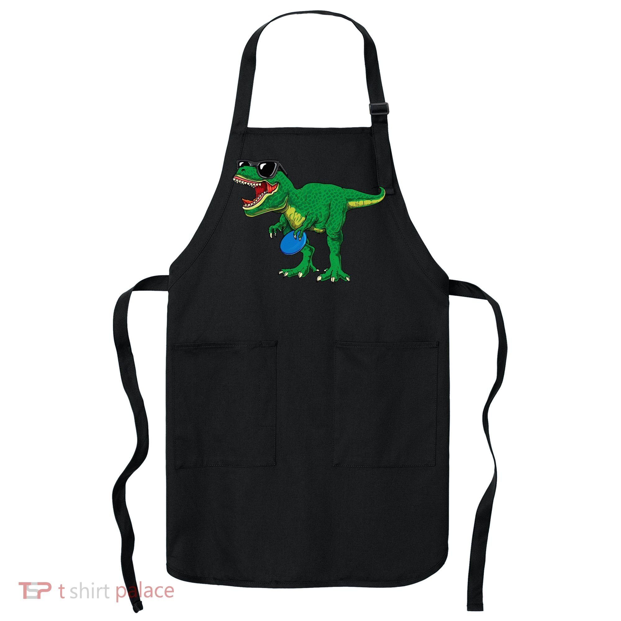 Frisbees Dino Cute T Rex Dinosaur Disc Golf Gift Apron