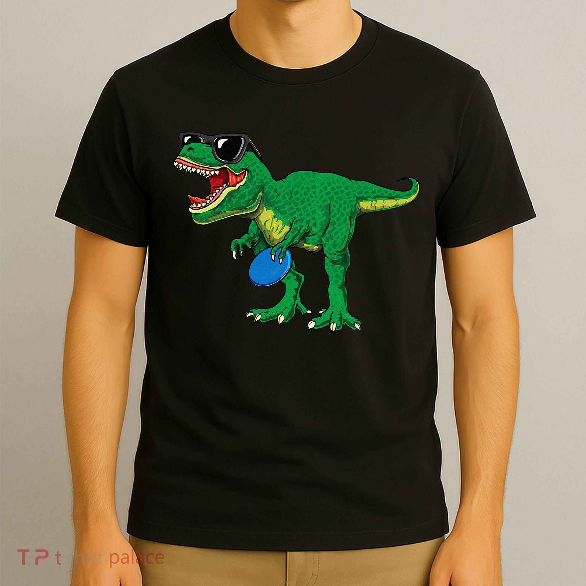 Frisbees Dino Cute T Rex Dinosaur Disc Golf Gift T-Shirt