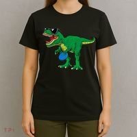 Frisbees Dino Cute T Rex Dinosaur Disc Golf Gift T-Shirt thumb 4