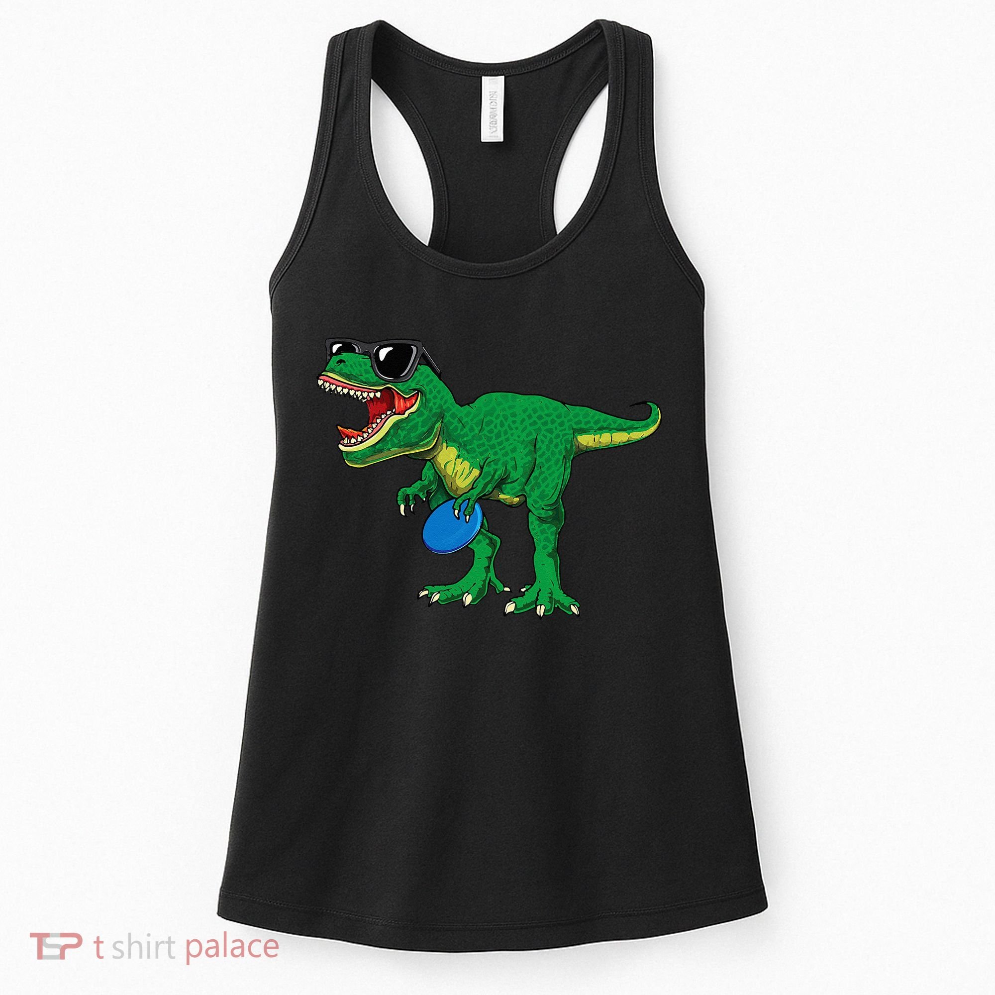 Frisbees Dino Cute T Rex Dinosaur Disc Golf Gift Women's Tank Top