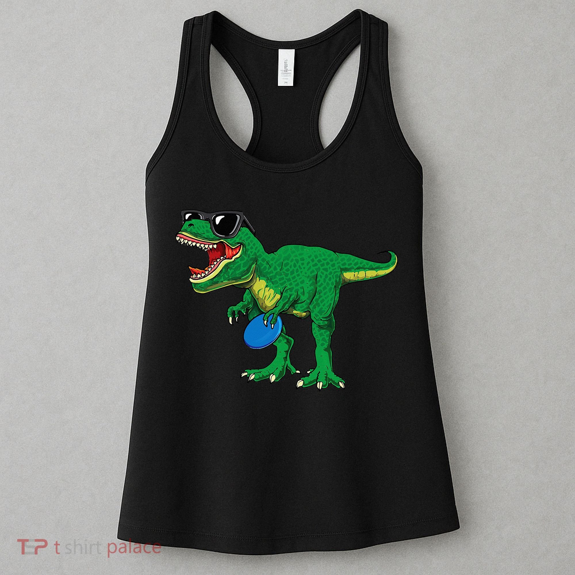 Frisbees Dino Cute T Rex Dinosaur Disc Golf Gift Women's Tank Top