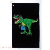 Frisbees Dino Cute T Rex Dinosaur Disc Golf Gift Golf Towel thumb 0