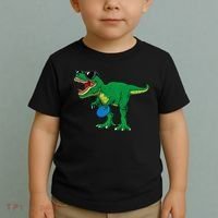 Frisbees Dino Cute T Rex Dinosaur Disc Golf Gift Toddler T-Shirt thumb 2