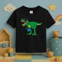 Frisbees Dino Cute T Rex Dinosaur Disc Golf Gift Toddler T-Shirt thumb 3