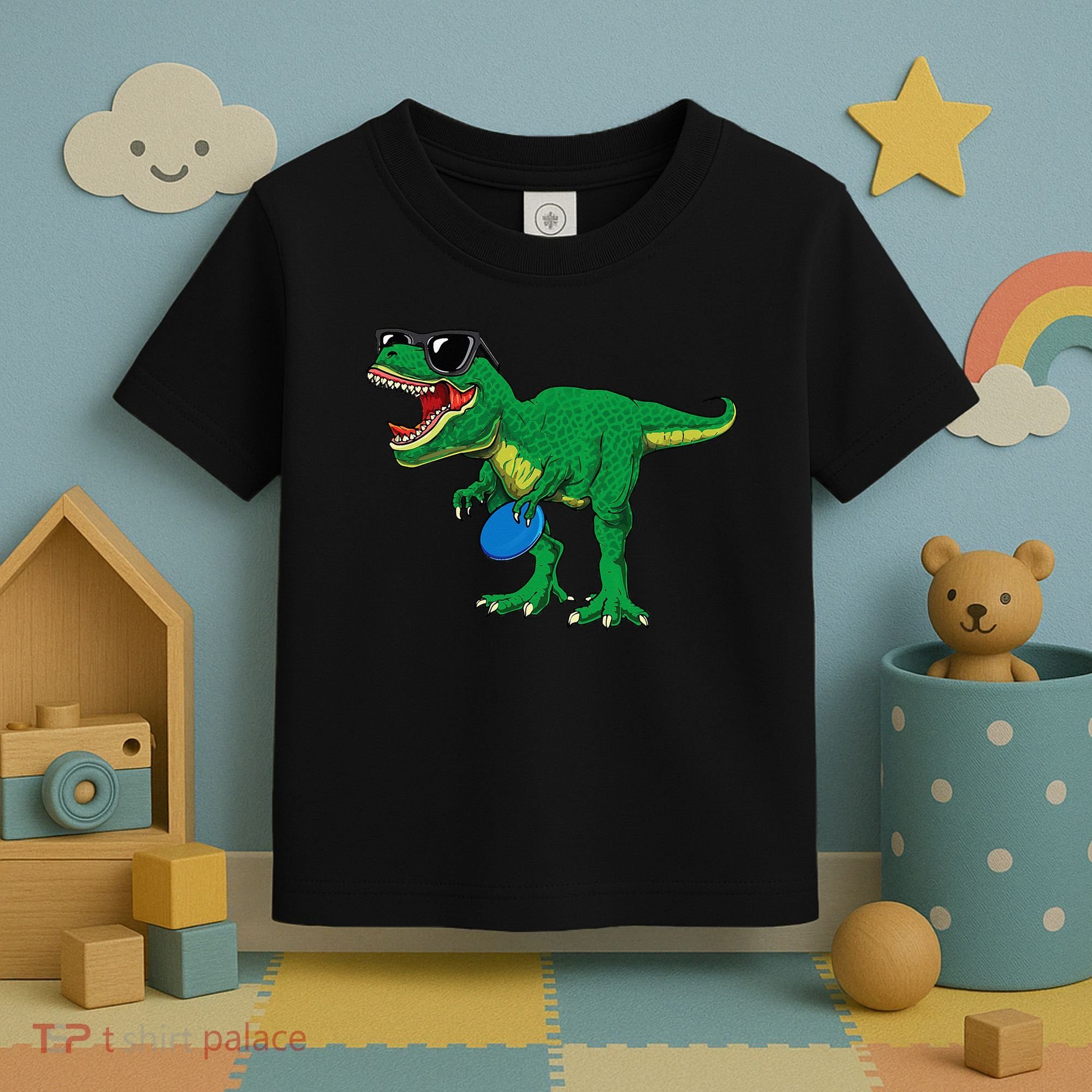 Frisbees Dino Cute T Rex Dinosaur Disc Golf Gift Toddler T-Shirt