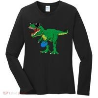 Frisbees Dino Cute T Rex Dinosaur Disc Golf Gift Women's Long Sleeve Shirt thumb 0