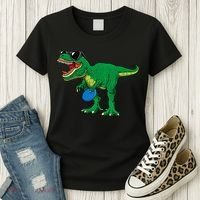 Frisbees Dino Cute T Rex Dinosaur Disc Golf Gift Women's T-Shirt thumb 3