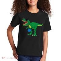 Frisbees Dino Cute T Rex Dinosaur Disc Golf Gift Kids T-Shirt thumb 2