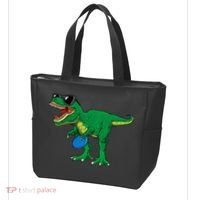 Frisbees Dino Cute T Rex Dinosaur Disc Golf Gift Tote Bag thumb 3