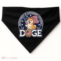 Funny Doge Crypto Meme Department Of Government Efficiency USA-Made Doggie Bandana thumb 0