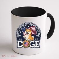 Funny Doge Crypto Meme Department Of Government Efficiency Coffee Mug thumb 1