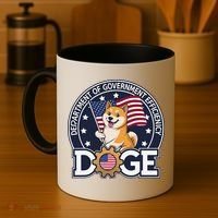 Funny Doge Crypto Meme Department Of Government Efficiency Coffee Mug thumb 4