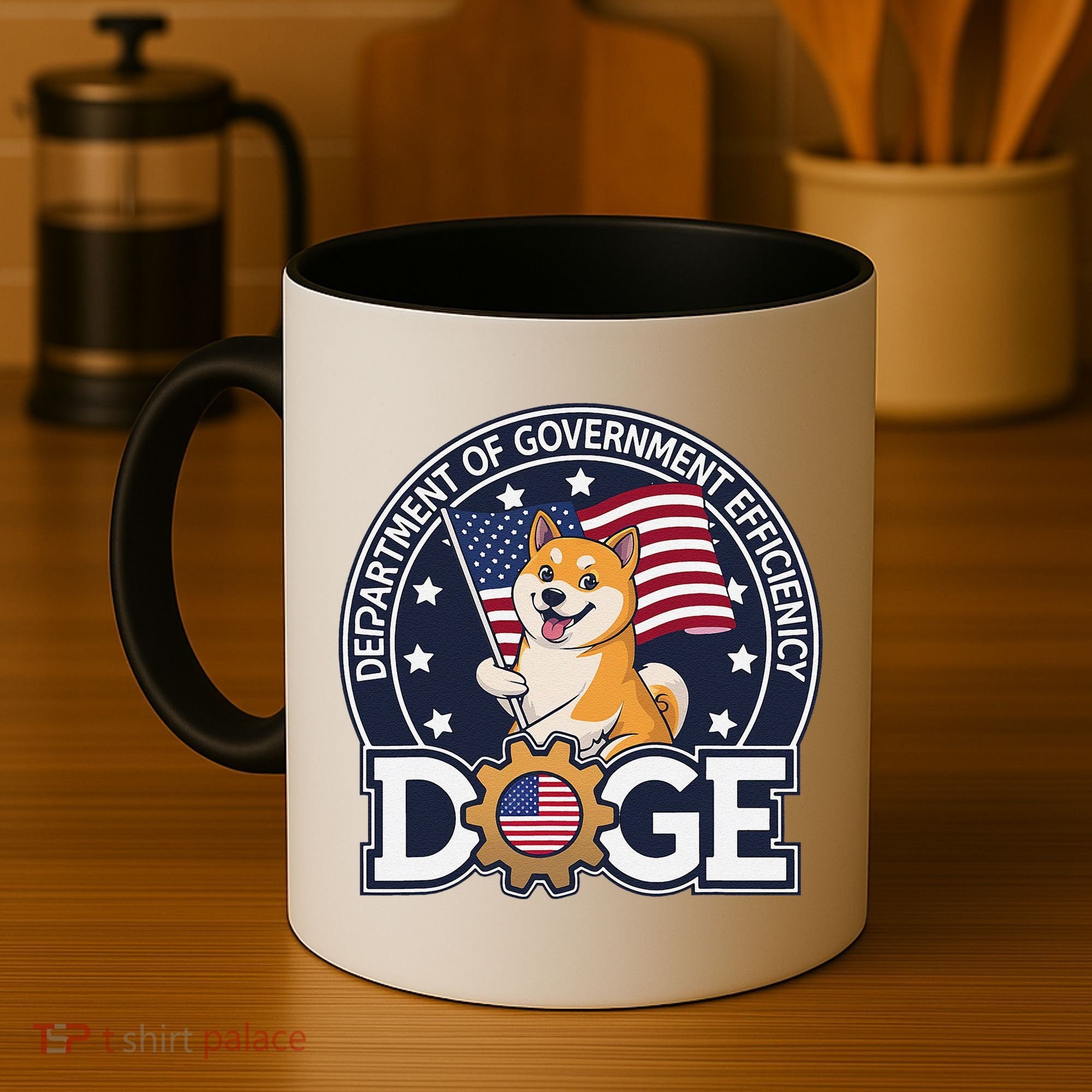 Funny Doge Crypto Meme Department Of Government Efficiency Coffee Mug
