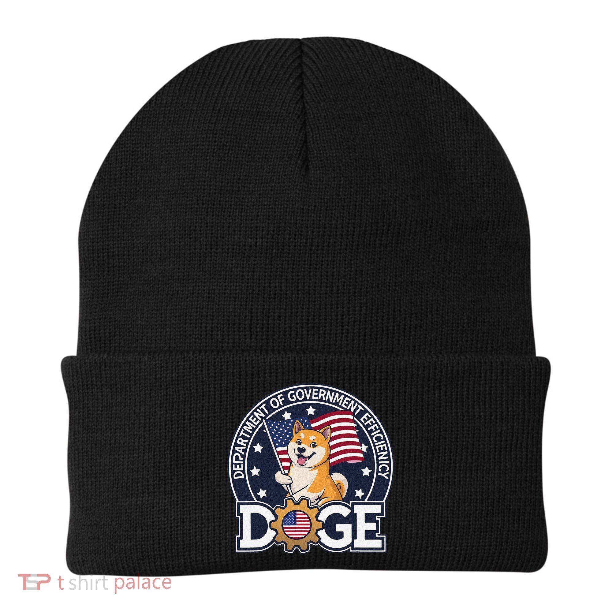 Funny Doge Crypto Meme Department Of Government Efficiency Beanie