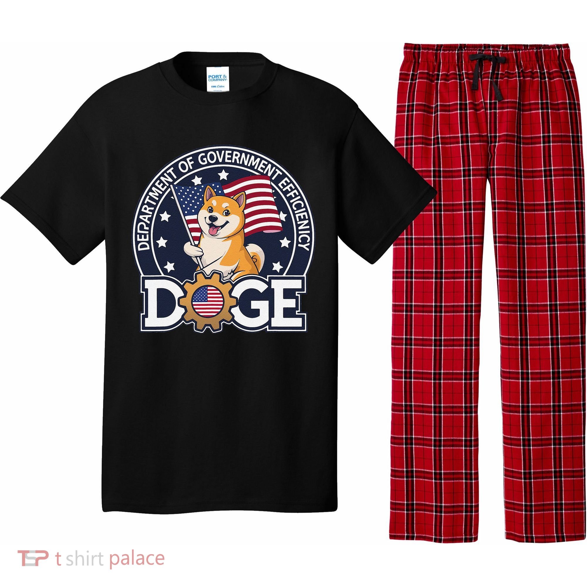 Funny Doge Crypto Meme Department Of Government Efficiency Pajama Set