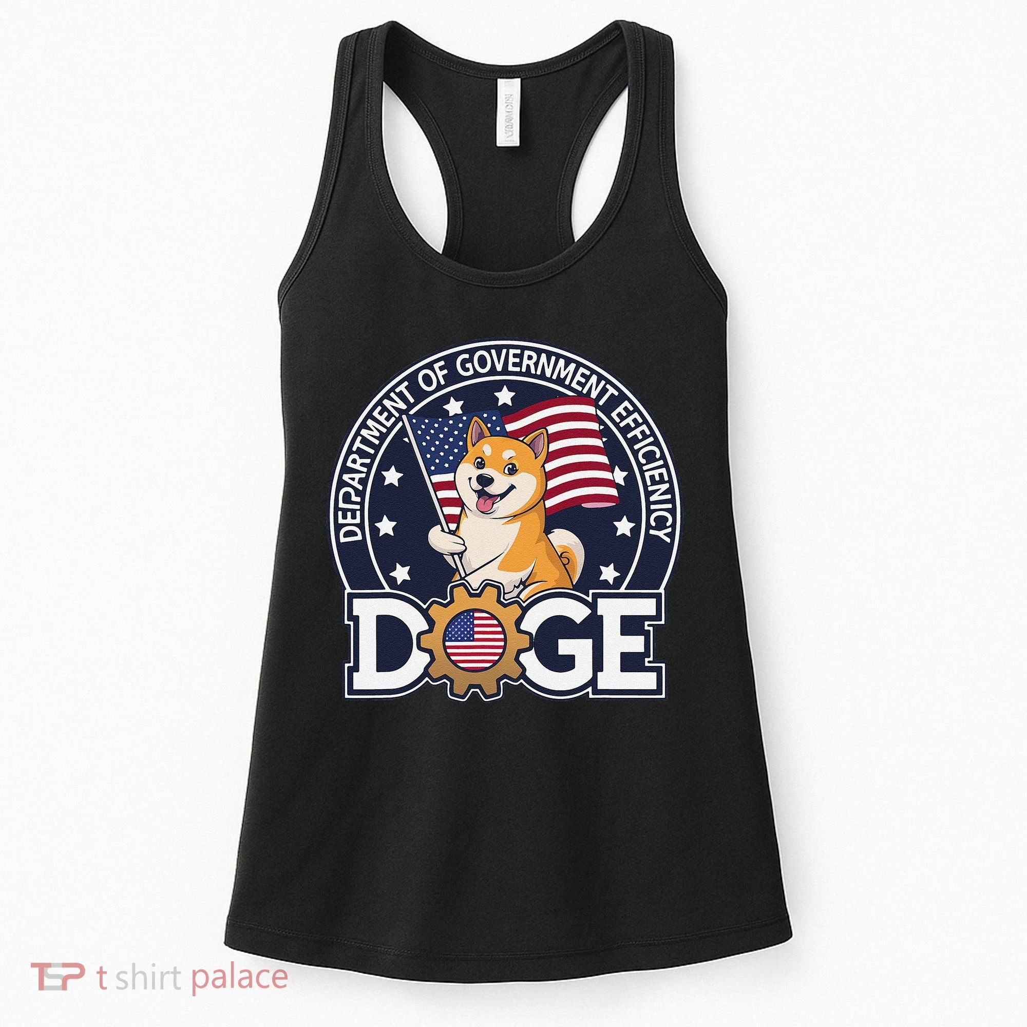 Funny Doge Crypto Meme Department Of Government Efficiency Women's Tank Top
