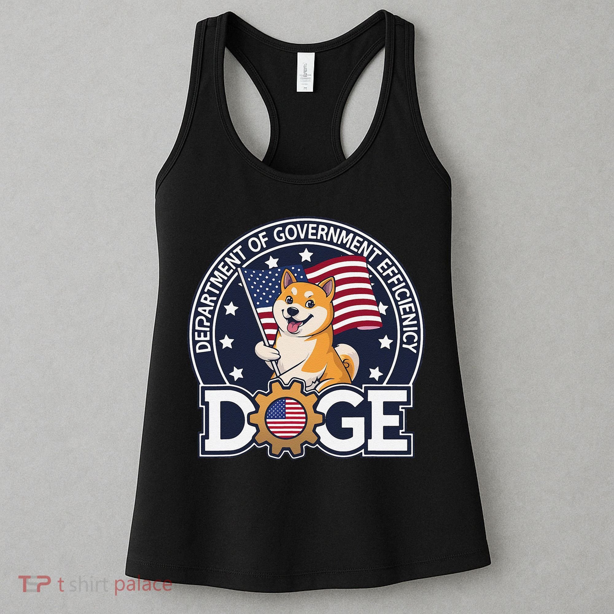 Funny Doge Crypto Meme Department Of Government Efficiency Women's Tank Top