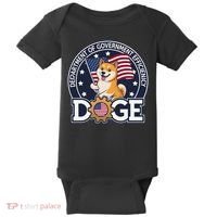 Funny Doge Crypto Meme Department Of Government Efficiency Baby Bodysuit thumb 0