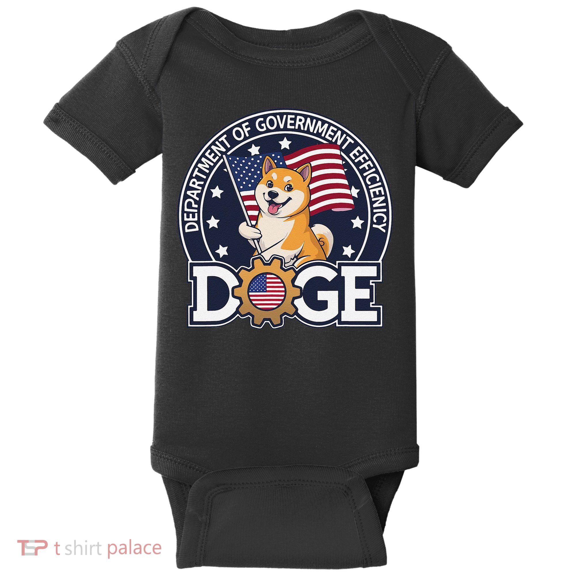 Funny Doge Crypto Meme Department Of Government Efficiency Baby Bodysuit