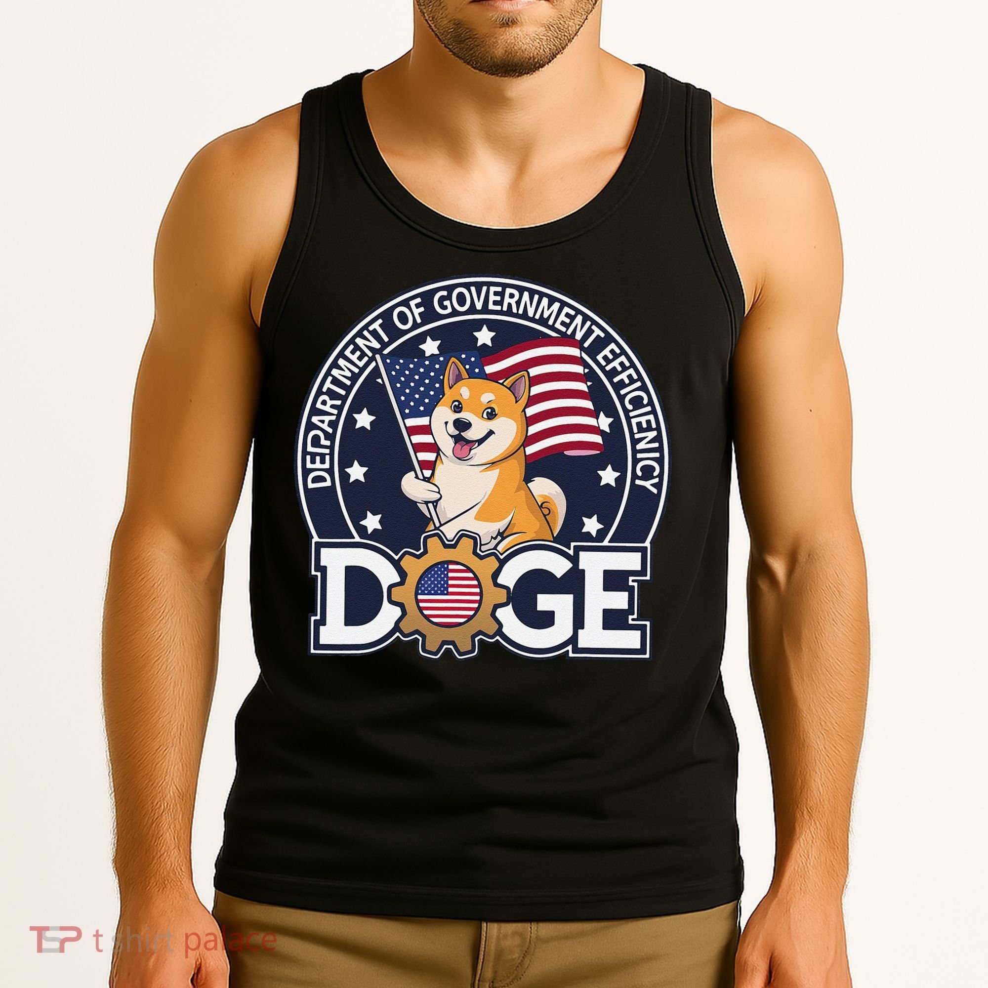 Funny Doge Crypto Meme Department Of Government Efficiency Tank Top