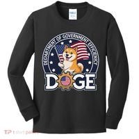 Funny Doge Crypto Meme Department Of Government Efficiency Kids Long Sleeve Shirt thumb 0