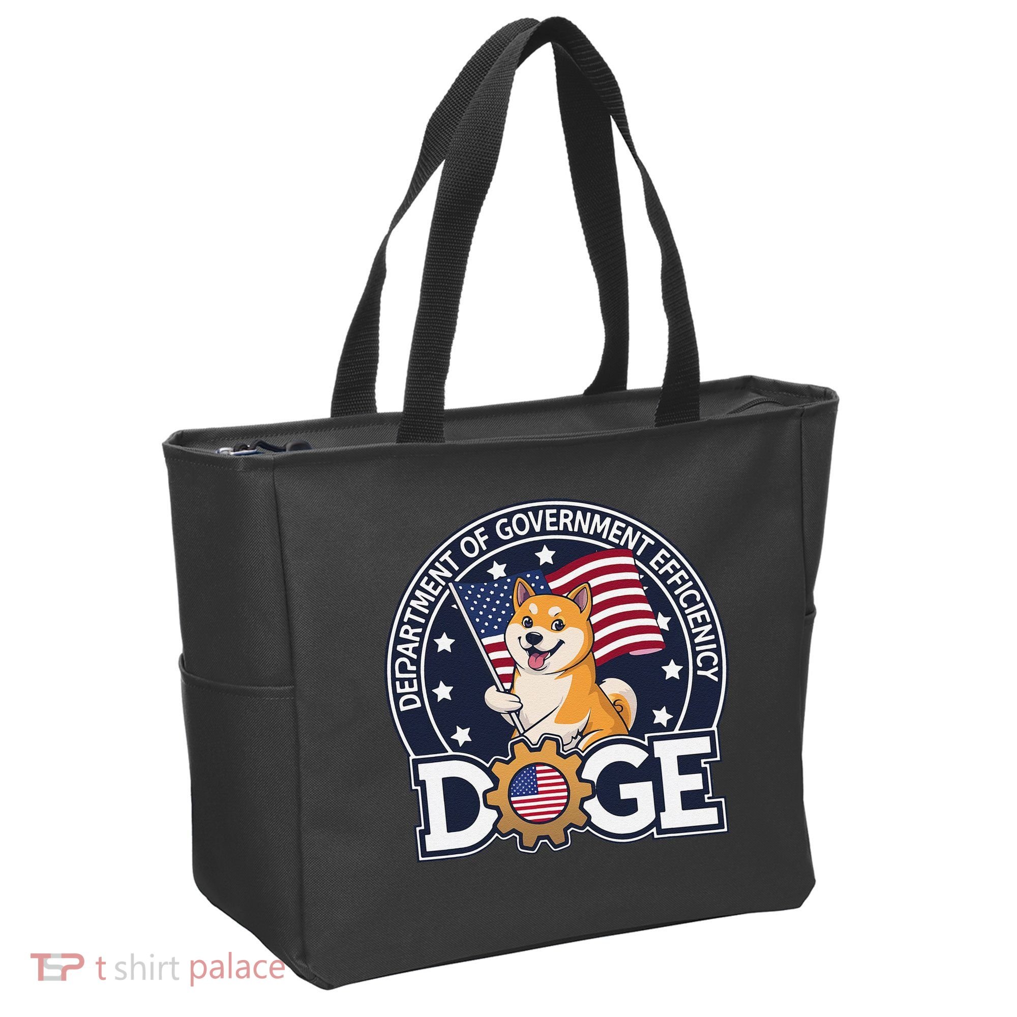 Funny Doge Crypto Meme Department Of Government Efficiency Tote Bag