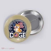 Funny Doge Crypto Meme Department Of Government Efficiency Button thumb 0