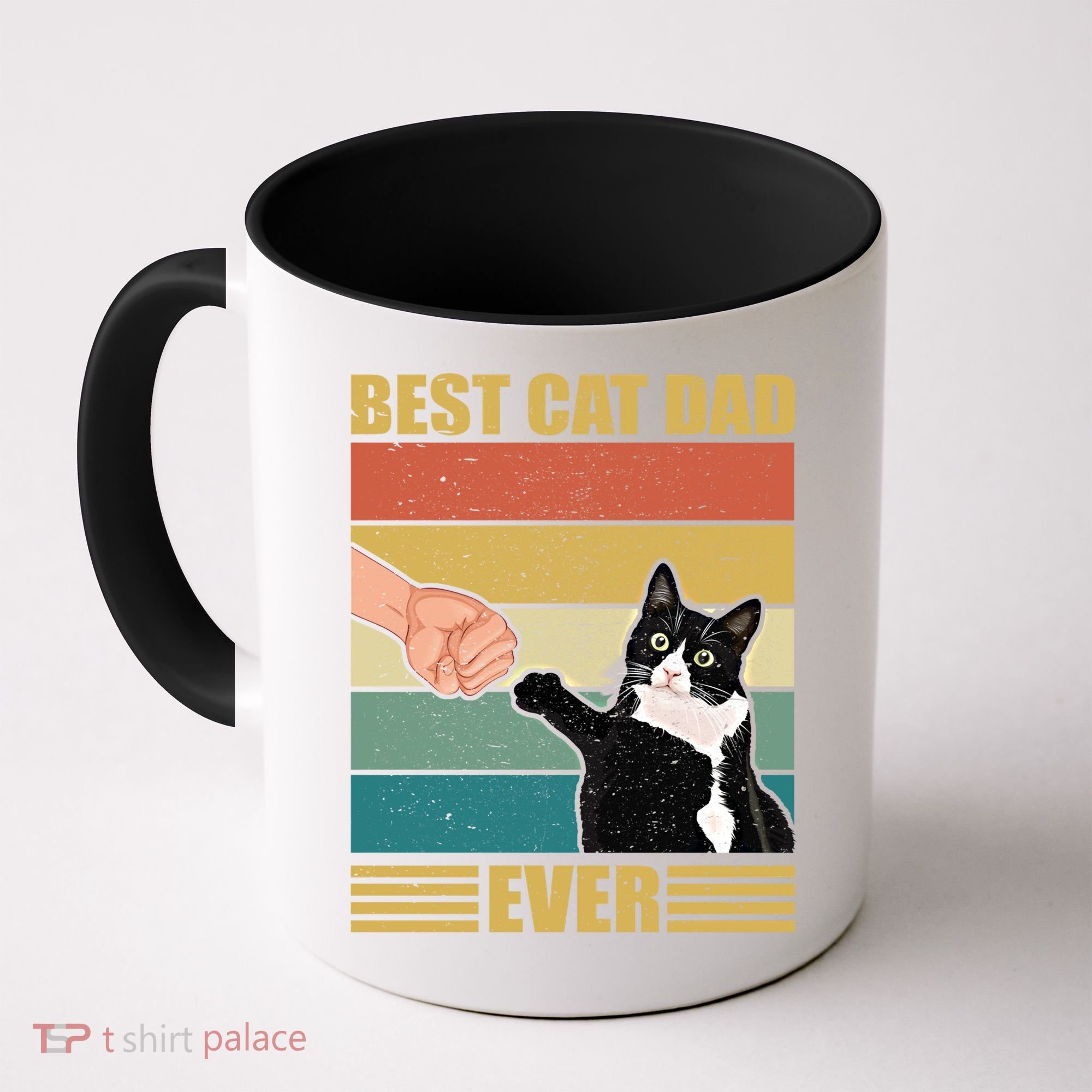 Fathers Day Cat Dad Funny Best Cat Dad Ever Gift Coffee Mug