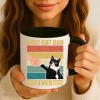 Fathers Day Cat Dad Funny Best Cat Dad Ever Gift Coffee Mug thumb 3