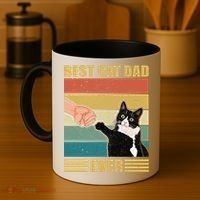 Fathers Day Cat Dad Funny Best Cat Dad Ever Gift Coffee Mug thumb 4