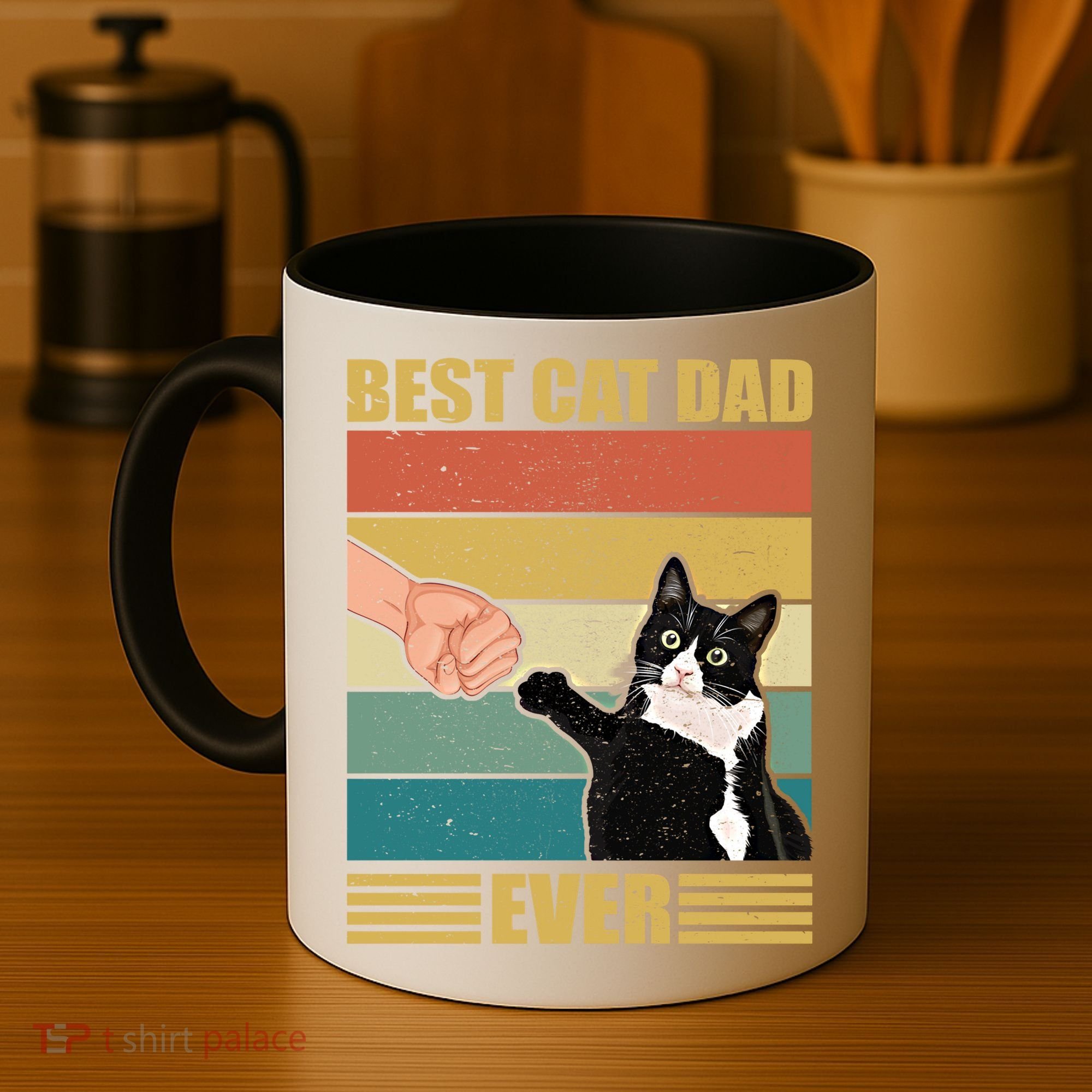 Fathers Day Cat Dad Funny Best Cat Dad Ever Gift Coffee Mug