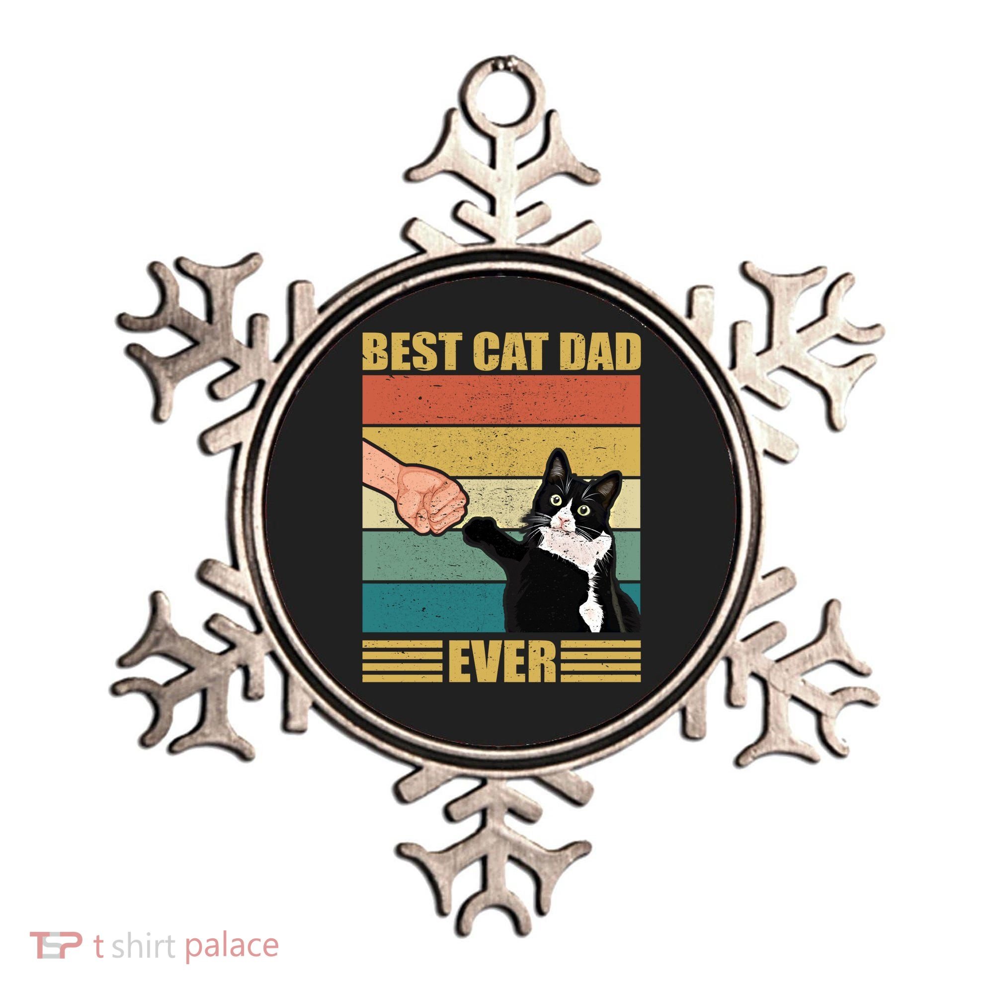 Fathers Day Cat Dad Funny Best Cat Dad Ever Gift Ornament