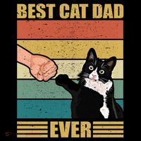 Fathers Day Cat Dad Funny Best Cat Dad Ever Gift Ornament thumb 1