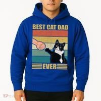 Fathers Day Cat Dad Funny Best Cat Dad Ever Gift Hoodie thumb 2