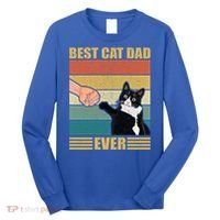 Fathers Day Cat Dad Funny Best Cat Dad Ever Gift Long Sleeve Shirt thumb 0