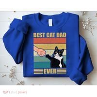 Fathers Day Cat Dad Funny Best Cat Dad Ever Gift Sweatshirt thumb 2
