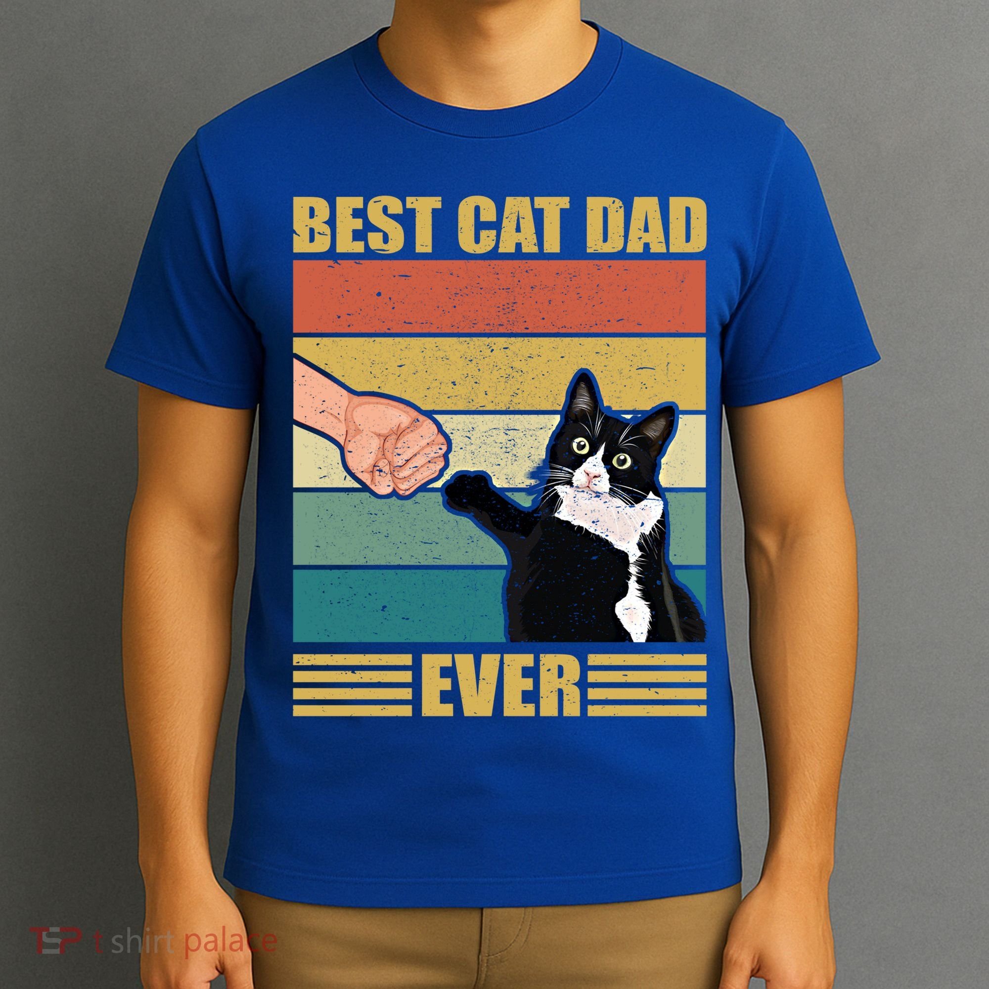 Fathers Day Cat Dad Funny Best Cat Dad Ever Gift T-Shirt