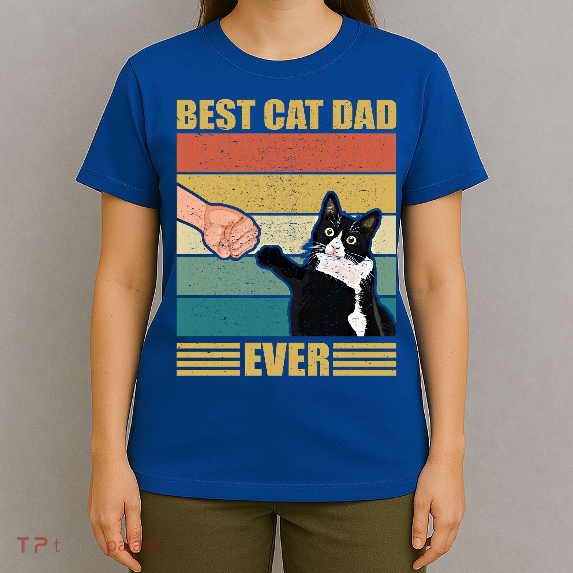Fathers Day Cat Dad Funny Best Cat Dad Ever Gift T-Shirt