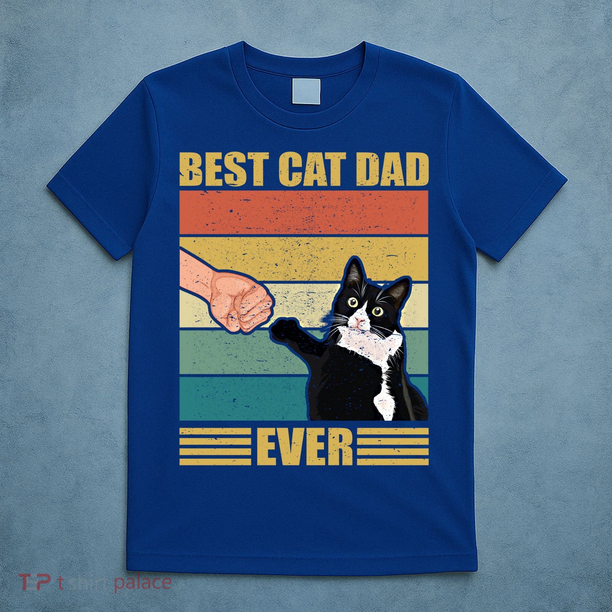 Fathers Day Cat Dad Funny Best Cat Dad Ever Gift T-Shirt