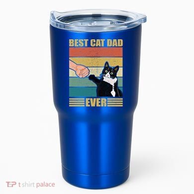 Fathers Day Cat Dad Funny Best Cat Dad Ever Gift Tumbler