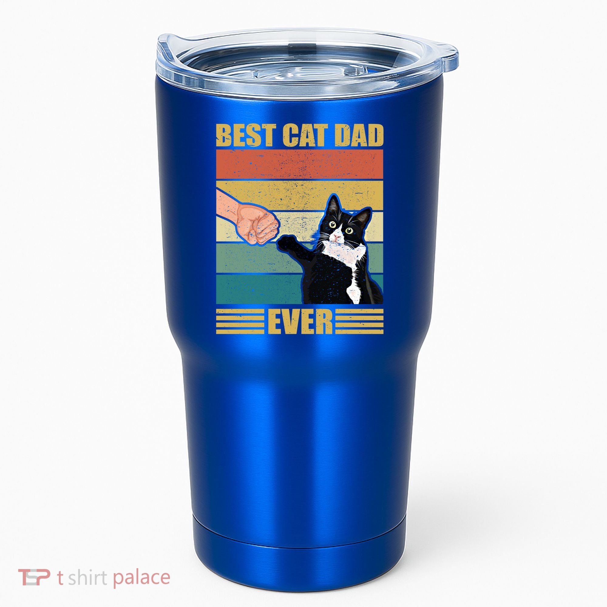 Fathers Day Cat Dad Funny Best Cat Dad Ever Gift Tumbler