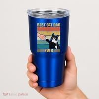 Fathers Day Cat Dad Funny Best Cat Dad Ever Gift Tumbler thumb 2