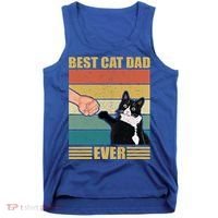 Fathers Day Cat Dad Funny Best Cat Dad Ever Gift Tank Top thumb 0