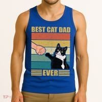 Fathers Day Cat Dad Funny Best Cat Dad Ever Gift Tank Top thumb 3