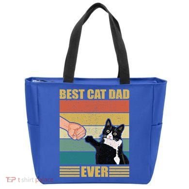 Fathers Day Cat Dad Funny Best Cat Dad Ever Gift Tote Bag