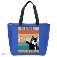 Fathers Day Cat Dad Funny Best Cat Dad Ever Gift Tote Bag thumb 0