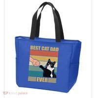 Fathers Day Cat Dad Funny Best Cat Dad Ever Gift Tote Bag thumb 3